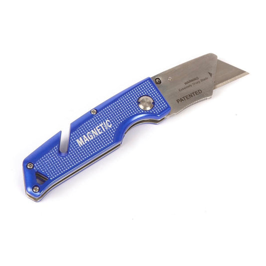 Kincrome Magnetic Folding Utility Knife - 20mm Aluminium - Easy Storage - Auzzistore