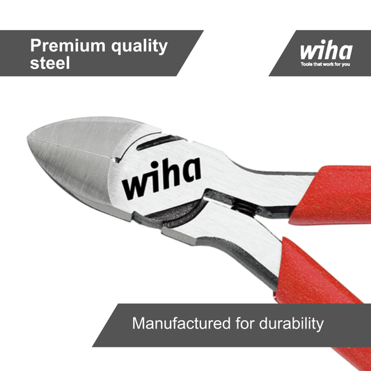Wiha Diagonal Cutting Pliers - 125mm - Steel - Flush Cutting – view 2 - Auzzistore