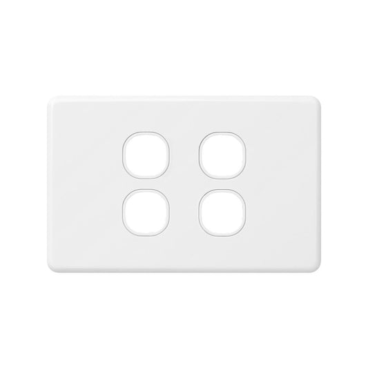 DETA X6 Four Gang Grid Plate - 77mm Polycarbonate - Modern Design - Auzzistore