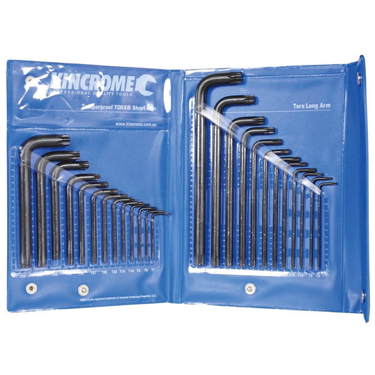 Kincrome 25 Piece Tamperproof Torx Keys Set Chrome Vanadium Heavy Duty