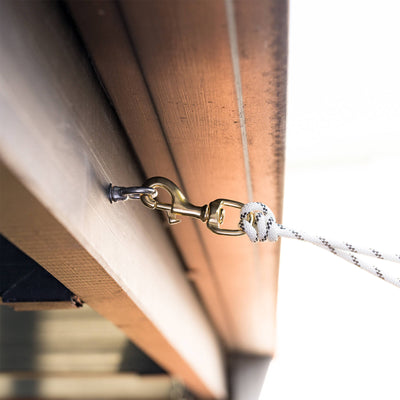 Dura Loc Snap Hook - 15 x 80mm - Brass - Round Swivel Head
