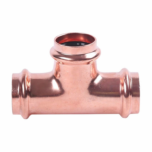 SmarteX Press Equal Tee - 15mm - Copper - Flame-Free Installation - Auzzistore
