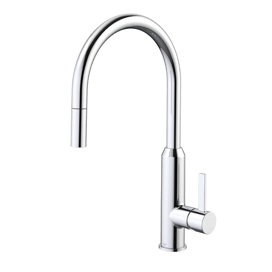 Clark Rated Chrome Lead Free Vixen Retractable Sink Mixer - 143mm x 455mm - Chrome Finish - Pull-Down Handpiece