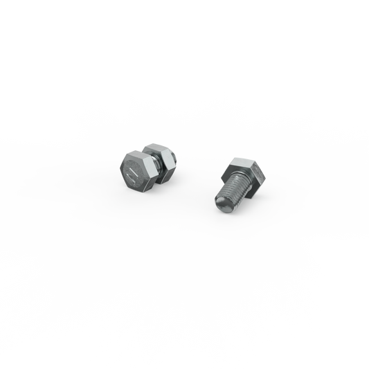 Zenith M8 x 15mm Zinc Plated Hex Head Bolts and Nuts - 2 Pack - Durable Fastening - Auzzistore