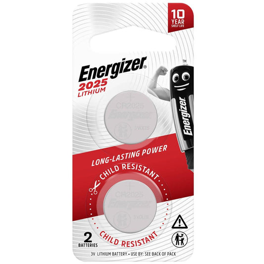Energizer 2025 Lithium Coin Battery 2 Pack - 2 Count - Long-lasting Power