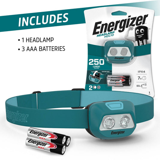 Energizer 250lm Headlamp HDL10 - LED - 60m Beam Distance - Water-Resistant – view 2