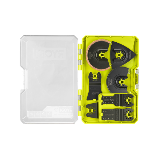 Ryobi Multi Tool Accessory Set - 15 Pieces - 80mm Sanding Sheets & Blades – view 2 - Auzzistore