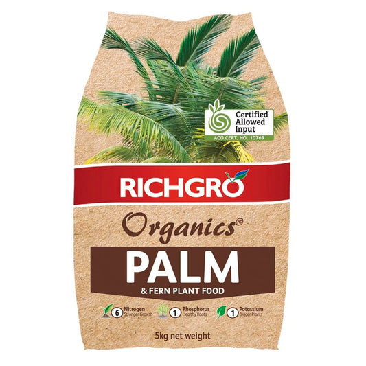 Richgro 5kg Organics Palm and Fern Plant Food - Boost Growth - Natural - Auzzistore