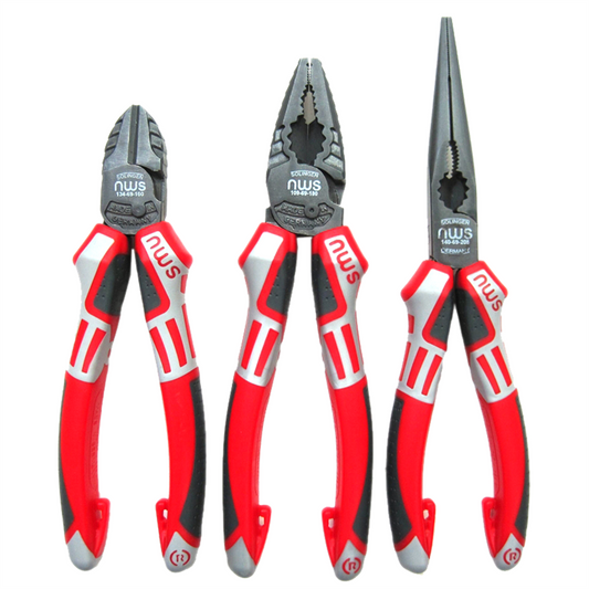 Nws 3 Piece Classic Plier Set - Induction Hardened - Drop-Forged Steel - Durable - Auzzistore