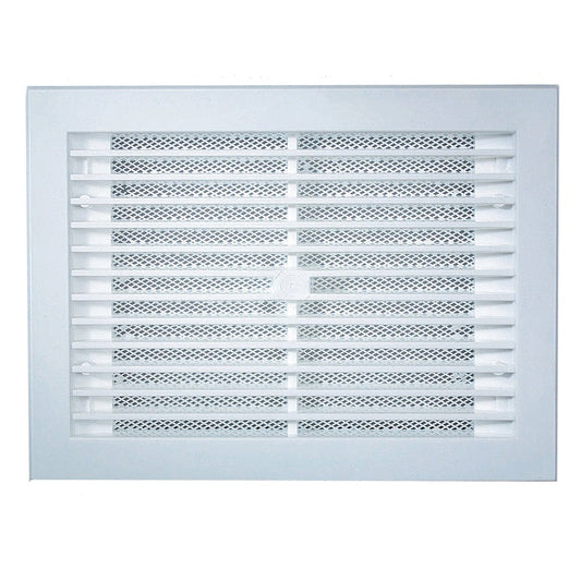 Haron Ceiling Vent - 285 x 225mm - White Plastic - Snap-In Fixing - Auzzistore