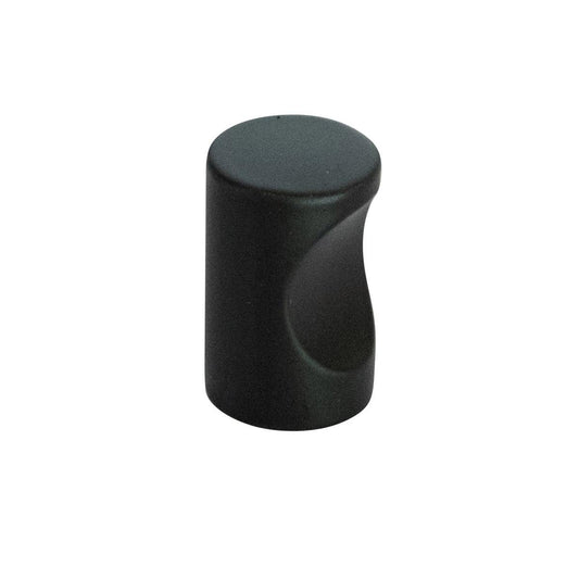 Taskmaster 14mm Black Matte Finger Post Cabinet Knob - 1 Pack - Steel