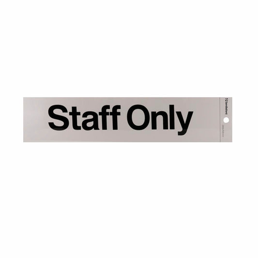 Sandleford Staff Only Sign - Self Adhesive - Silver - 245 x 58mm - Auzzistore