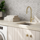 Mondella Resonance Sink Mixer - 35mm - Brushed Brass - Multi Function - WELS 5 Star