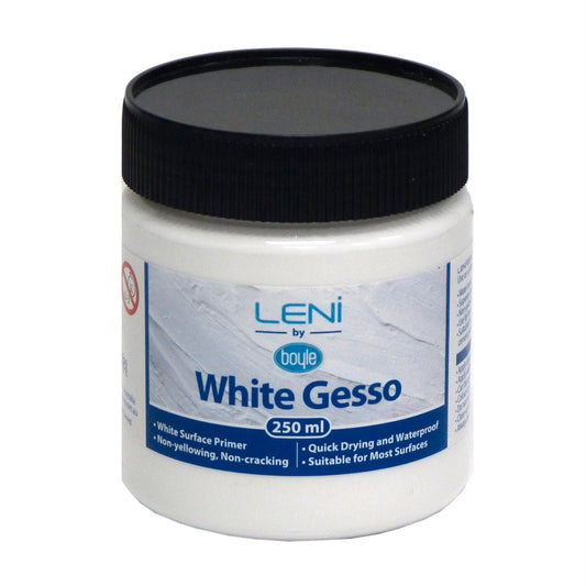 Boyle Leni Gesso 250ml White Water-Based Non-Toxic Quick Drying