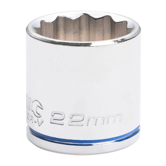 Kincrome 22mm 3/8 Drive Socket Chrome Vanadium Steel Rust Resistant - Auzzistore