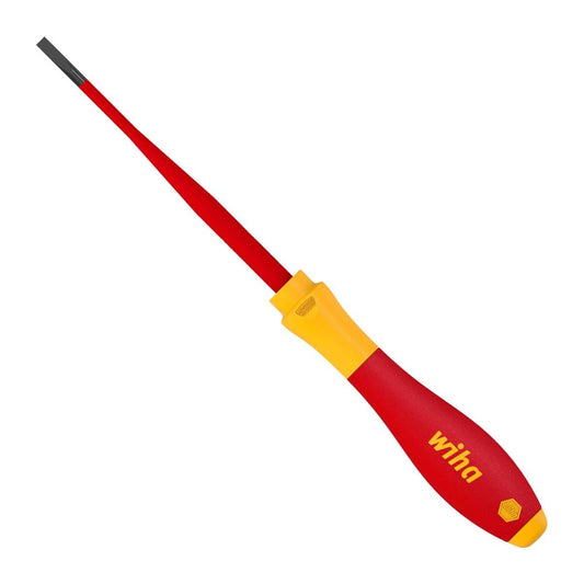 Wiha Slotted Screwdriver 4.0mm x 100mm Insulated Slimfix Durable