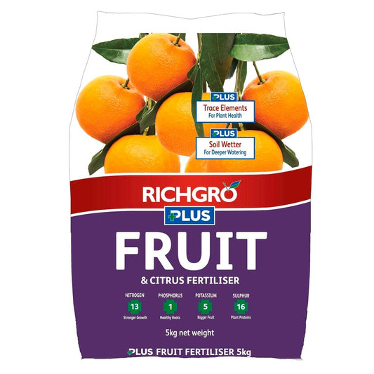 Richgro Plus Fruit and Citrus Fertiliser 5kg Organic Growth Boost - Auzzistore