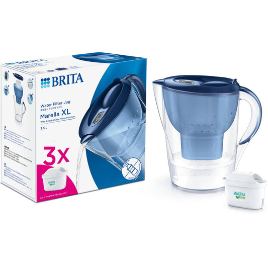 Brita Water Filter Jug Marella XL 3.5L - 3 Maxtra Pro Filters - Blue – view 2