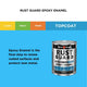 White Knight Rust Guard Black Gloss Epoxy Enamel Paint 1L - UV Resistant, Durable