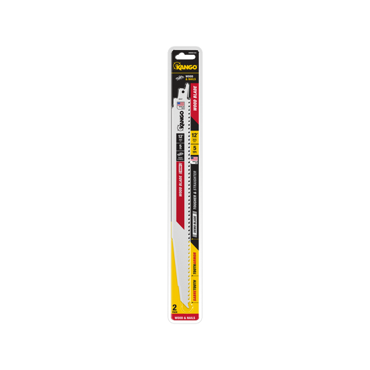 Kango Wood Demo Reciprocating Saw Blade 2 Pack - 12 Inch - 5 TPI - Durable
