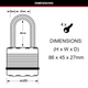 Master Lock Padlock - 45mm - Boron Carbide - Maximum Security 4 Pack