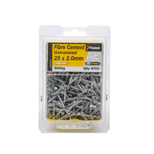 Paslode Galvanised Fibre Cement Nails 25mm 2mm 670 Pack Durable - Auzzistore