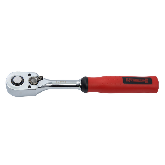 Sidcrhome 1/2" Drive Pear Head Ratchet - 72 Tooth - Quick Release - Durable
