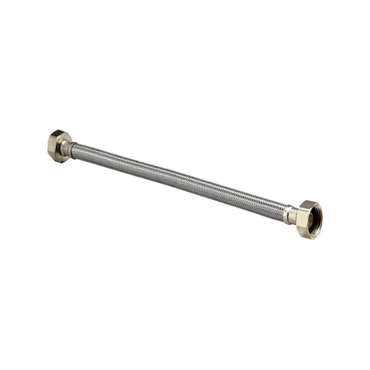 Kinetic 450mm Stainless Steel Flexible Braided Hose Water Connector - Durable Plumbing Fitting - 1/2" BSP Connections