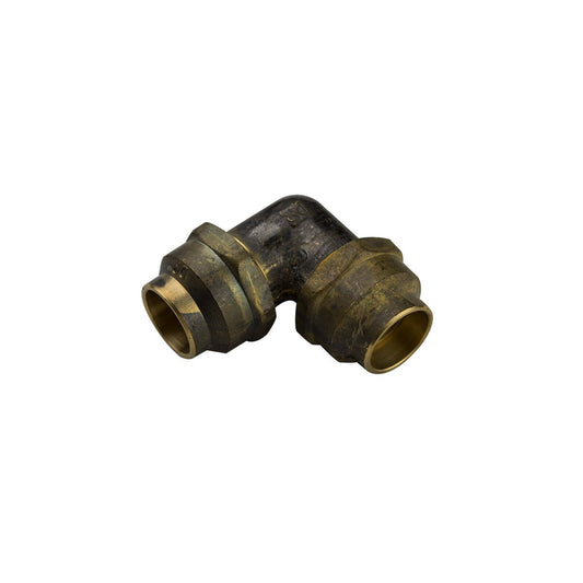 Brasshards Brass Flared Compression Elbow 20fl x 20fl - Lead Free - 90° Jointing - Auzzistore