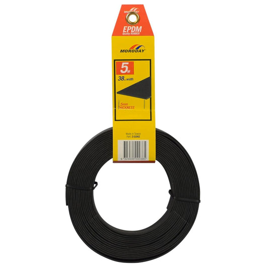 Moroday Rectangle Rubber 38 x 1.5mm x 5m EPDM Durable Flexible - Auzzistore