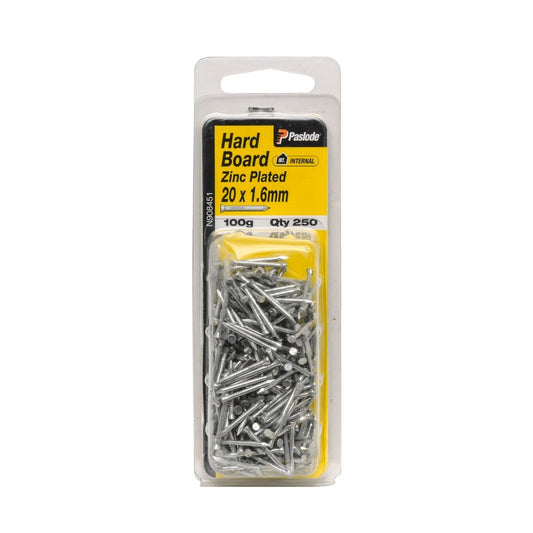 Paslode 20mm Zinc Plated Hard Board Nail 1.6mm 250 Pack - Auzzistore
