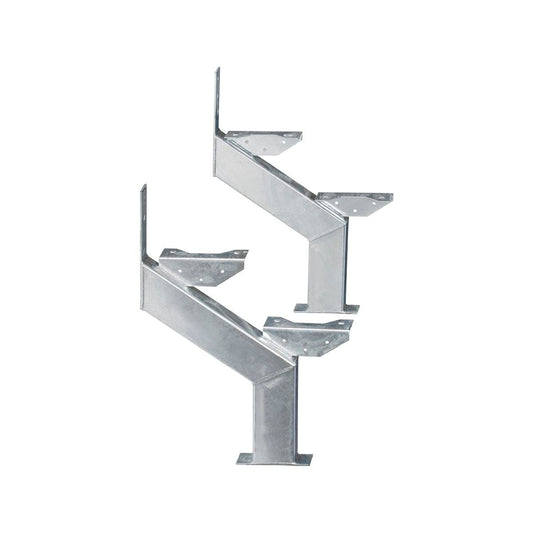 Galintel 2 Tread Galvanised Steel Stair Stringer 2 Pack Heavy Duty - Auzzistore