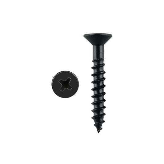 Pinnacle Black Countersunk Timber Screw 4.0 x 25mm Metal 20 Pack - Auzzistore