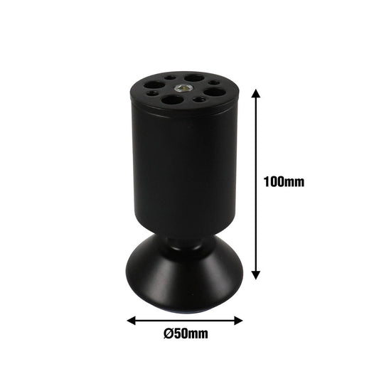 Leg Furniture Metal Adoored - 50x100mm - Steel - Black Finish – view 2 - Auzzistore