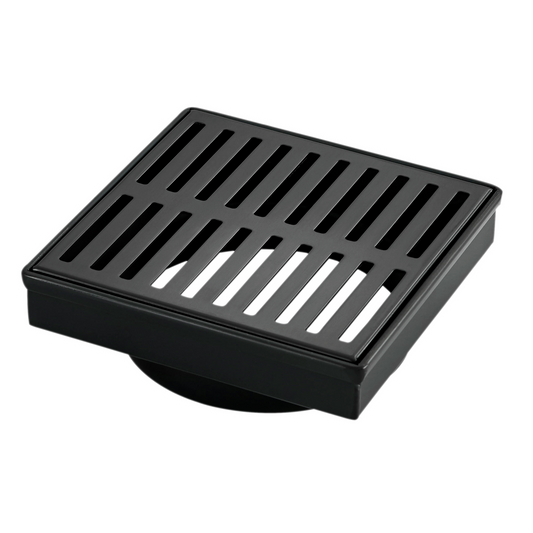 Mondella Black Concerto Square Floor Grate 100mm 316SS Easy Access - Auzzistore