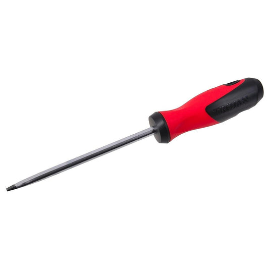 Trojan 150 x 8mm Screwdriver - Magnetic Tip - Chrome Vanadium Steel - Red/Black