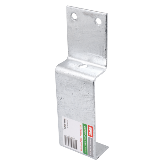 Pryda 160mm Adjustable Post Anchor - 4mm Galvanised Steel - Termite Protection - Auzzistore