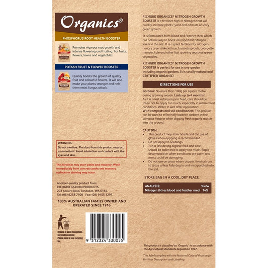 Richgro Organics Nitrogen Growth Booster - 2.5kg - Blood and Feather Meal - Fast Acting – view 2 - Auzzistore