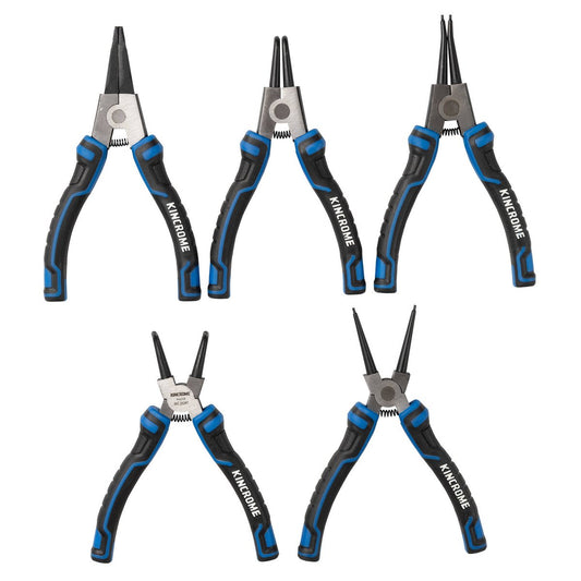 Kincrome 5 Piece Circlip Plier Set - Chrome Vanadium Steel - 90mm x 175mm - Durable Gripping Performance
