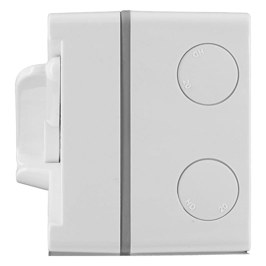 DETA IP66 Weatherproof 20A Double Pole Isolator - 85mm x 85mm x 70mm - White - Secure Circuit Disconnection – view 2 - Auzzistore