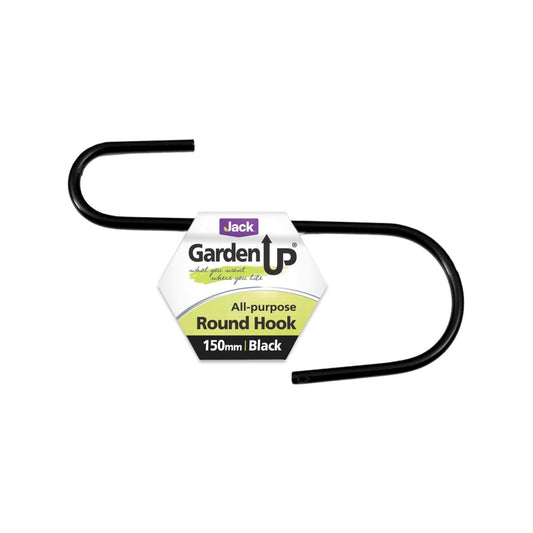 Jack Hanging Basket Hook - 150mm Black Steel - Strong Durable Design - Auzzistore