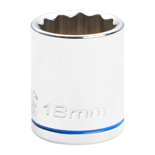 Kincrome 18mm 3/8 Drive Socket - Chrome Vanadium Steel - Rust Resistant - Auzzistore