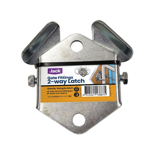 Jack 2 Way Gate Latch 140 x 135 x 35mm Steel Secure Design - Auzzistore
