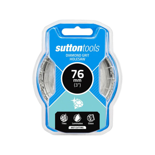 Sutton Tools 76mm Diamond Grit Holesaw - Steel - Long Life - Fast Cutting - Auzzistore