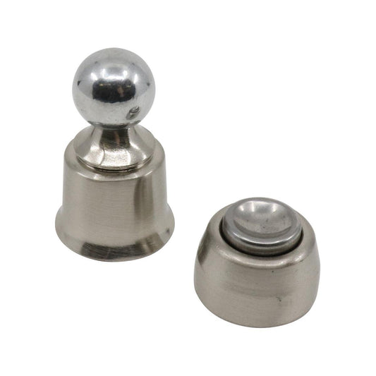 Adoored 75mm Chrome Satin Sphere Door Stop - Shock Absorbing - Easy Install - Auzzistore