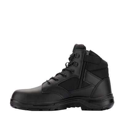 Bata Industrials Black Bobcat Zip Side Safety Boot UK Size 10 - Steel Toe - Slip-Resistant