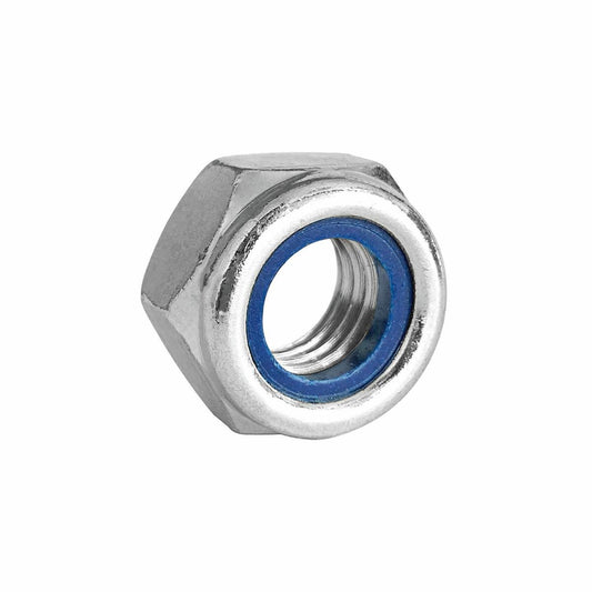 Pinnacle Nylon Lock Nut - M4 - Zinc Plated - 8 Pack - Vibration Resistant - Auzzistore