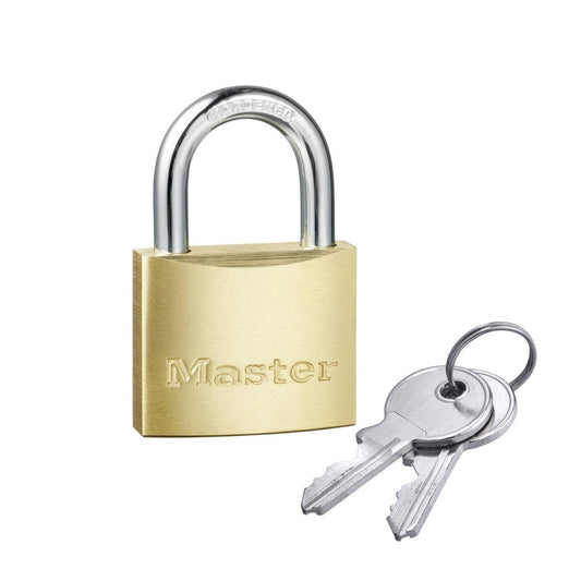 Master Lock 40mm Brass Keyed Padlock - Solid Brass - Cut Resistant - Auzzistore