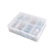 Craftright 8 Compartment Storage Box Organiser - Clear Polypropylene - Durable