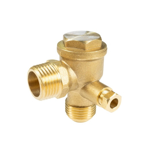 Jflex 1/2" Non Return Valve with Unloader - Brass - Durable & Corrosion-Resistant - Auzzistore